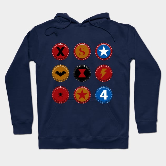 Bottle Cap Heroes Hoodie by GloopTrekker